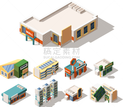 购物中心,三维图形,建筑外部,华丽的,商务,食品杂货,现代,建筑业,装饰物,设计