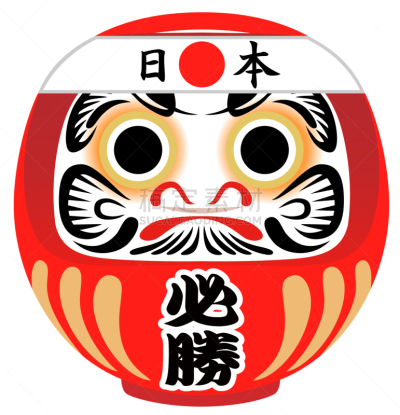 日本,小雕像,白色背景,分离着色,运气,传统,盘着腿坐,莲花坐式,背景