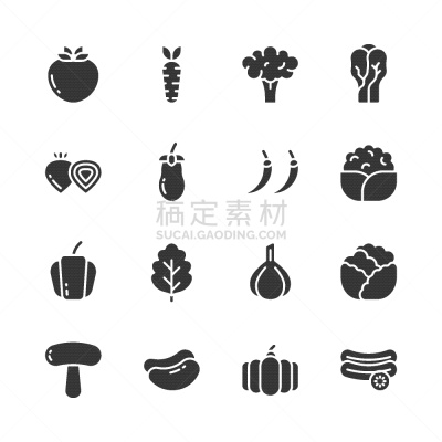 蔬菜,绘画插图,矢量,图标集,清新,香料,食品,果汁,西兰花,柠檬