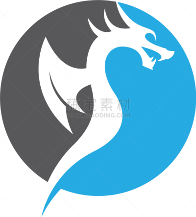 龙,图标,传统,商务,模板,现代,自然美,动物,细毛纤维