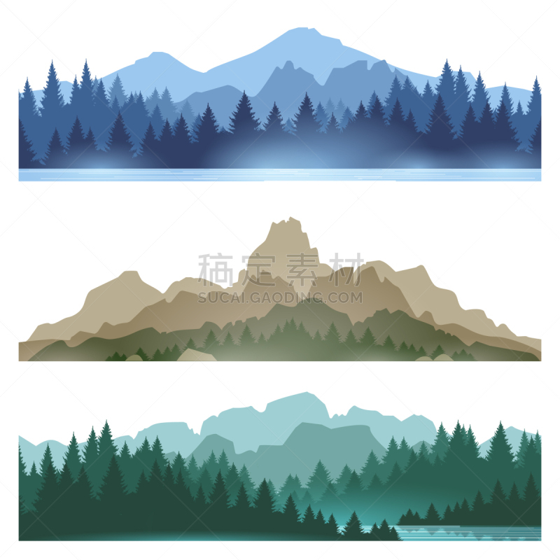 雾,地形,山,自然,概念,野生动物,全景,图像,自然美,地平线