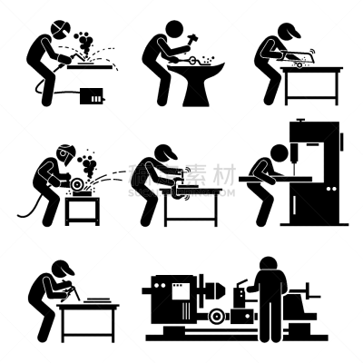 设备用品,钢厂,焊工,面具,工程师,建筑业,钢铁,磨光机,做