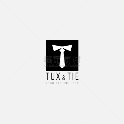 initial t like tie and square logo designs