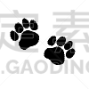品牌名称,爪印,可爱的,脚印,脉搏图,野生动物,狗,现代,动物,坐