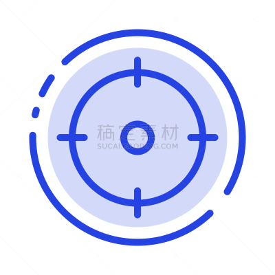 箭术,靶子,蓝色,线图标,虚线,球门,瞄准