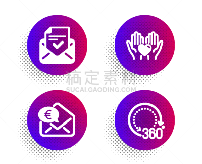 拿着,邮件,心型,核准的,计算机图标,商务,电子邮件,VR360,布置