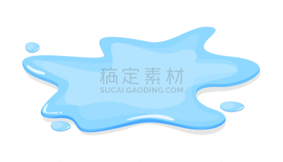 水坑,矢量,水,分离着色,湿,背景分离,环境,童年,绘画插图,卡通