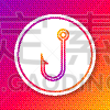 分离着色,鱼钩,彩色图片,线图标,渔夫,户外,细毛纤维,圆形,轮廓,角度