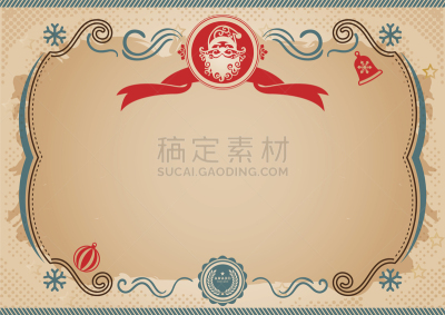 古老的,童话故事,圣诞老公,新年,红色,贺卡,空白的,图像