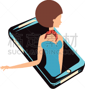 女人,传媒,商务,电子邮件,摆拍,技术,自然美,50年代风格,复古,怀旧