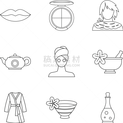 轮廓,女人,计算机图标,高雅,分离着色,可爱的,华丽的,享乐,布置,问候