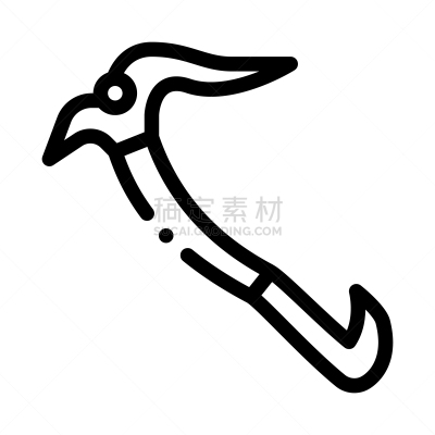 运动,设备用品,冰镐,计算机图标,一个物体,轮廓,白色,黑色,直的,概念