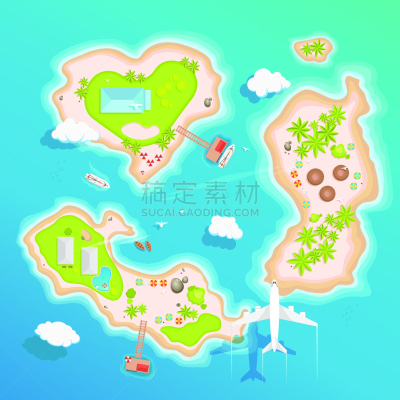 岛,航拍视角,顶部,商务,自然,房屋,技术,海洋,旅游,旅行