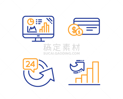 图表,计算机图标,24小时,银行业,商务,24,付款