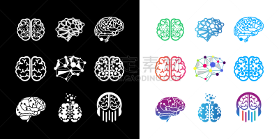set design technology brain logo