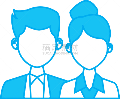 高雅,伴侣,头像,卡通,分离着色,可爱的,商务,人,男人,概念