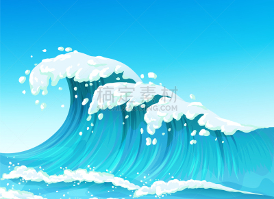 白色,巨大的,海洋,海浪,波浪,夏天,形状,式样,卷着的,溅