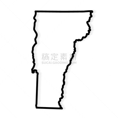 佛蒙特,轮廓,黑色,波兰,背景分离,阴影,绘画插图,科学,地名,边界