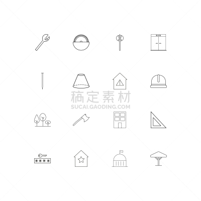 直的,建筑业,建筑体,计算机图标,矢量,斧,三角板,图像,标志,树