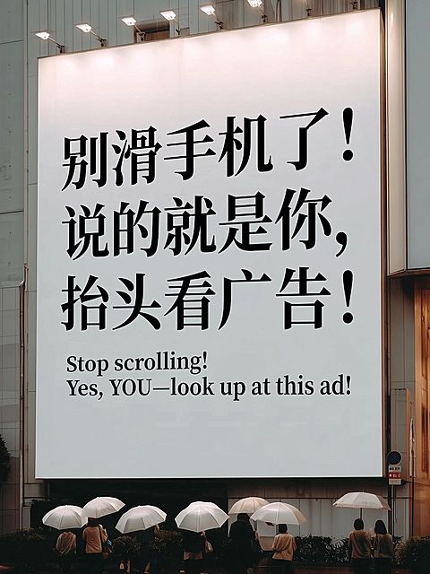 爆款大字广告牌小红书封面aigc