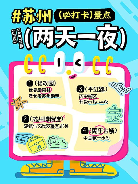 旅游攻略手帐风小红书配图