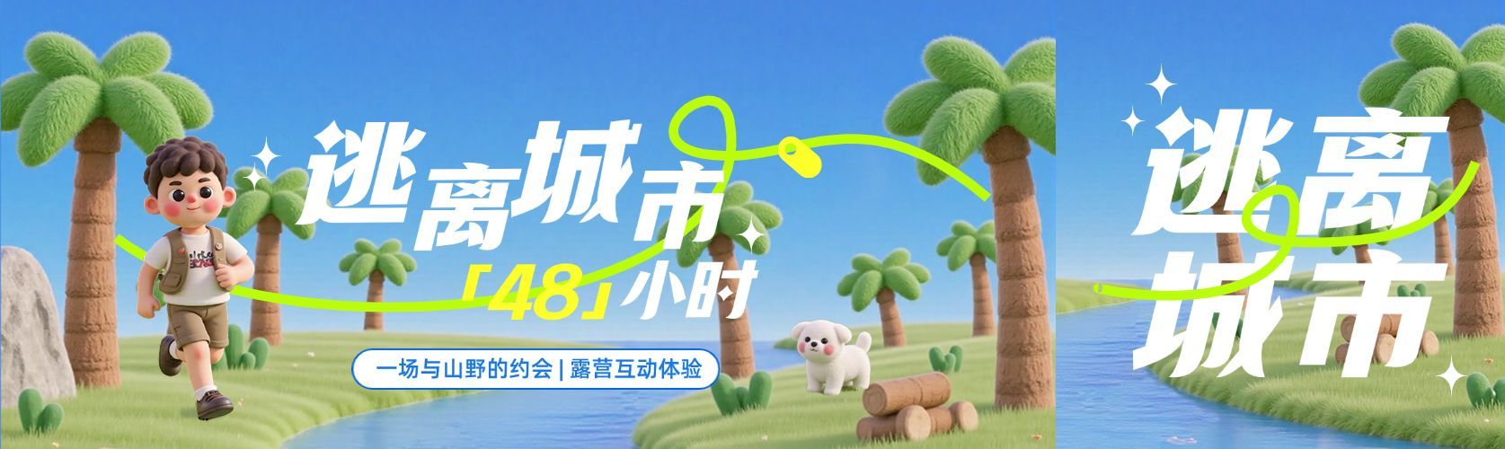 旅游出行线路推荐宣传推广3D公众号双封面预览效果