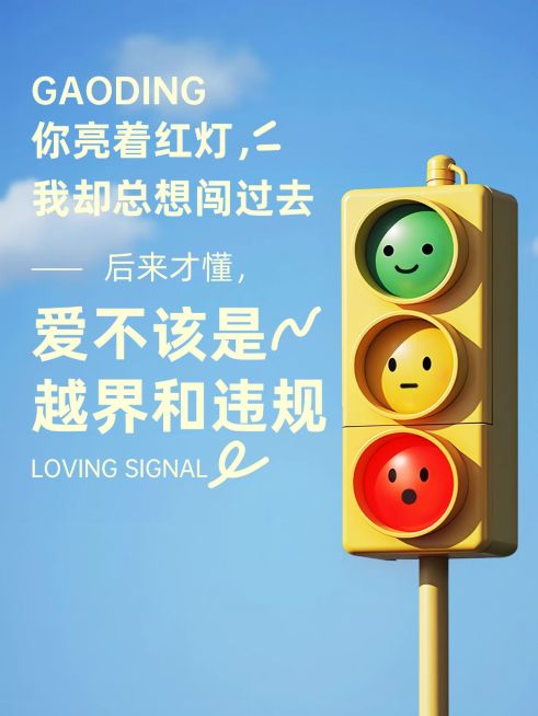 情感文案分享红绿灯emoji小红书封面aigc预览效果