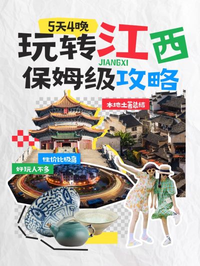 旅游攻略拼贴风小红书套装小红书封面