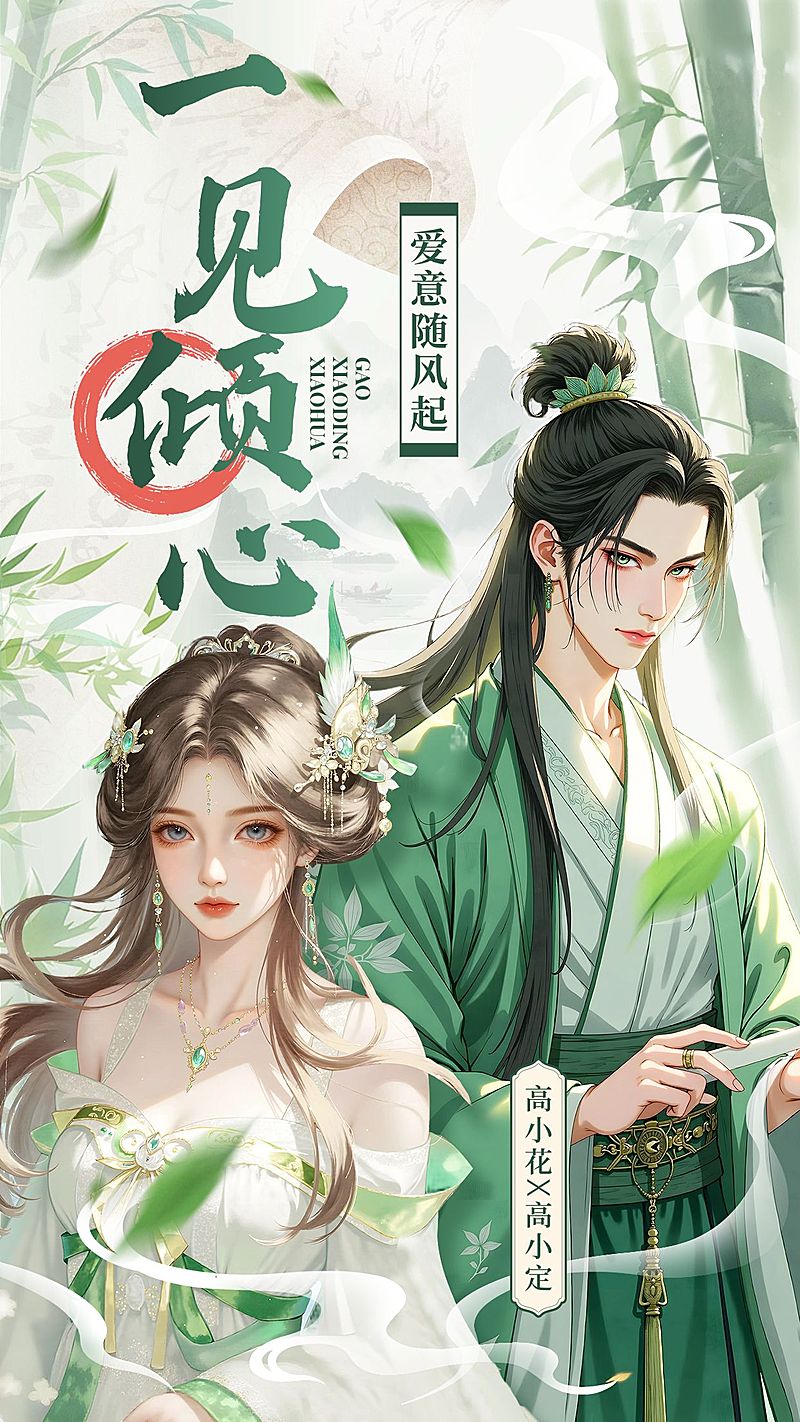 粉丝应援古偶cp手机海报aigc