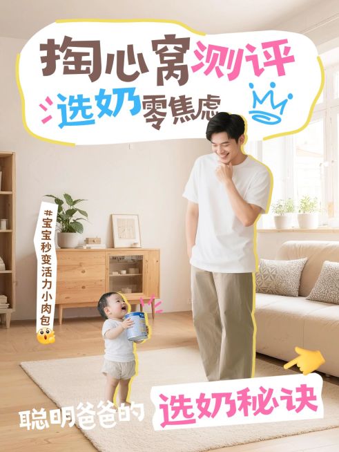 母婴亲子育儿选奶测评攻略指南小红书封面aigc预览效果