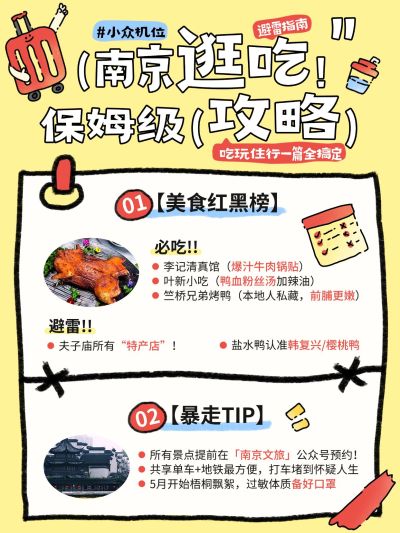 旅游攻略拙气感插画小红书配图