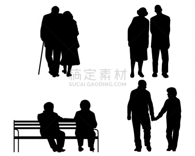 老年伴侣,老年人,家庭,祖父,祖母,双亲家庭,人,男人,女人,白色