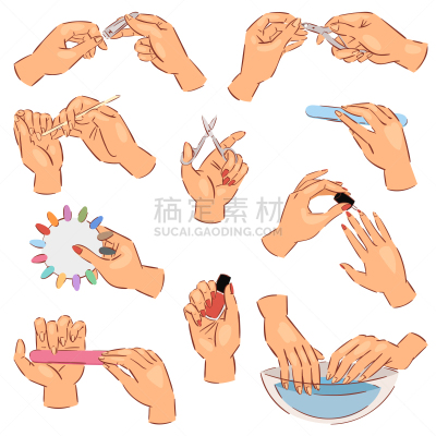 修指甲,魅力,指甲锉,高雅,马尼,图像,女人,自然美,叉腰