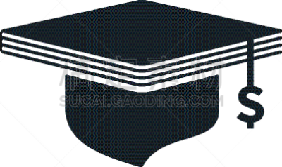 美元符号,概念,学位帽,商务,模板,学生贷款,3D电影,文凭,毕业