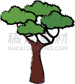 自然,公园,植物,森林,园林,分离着色,榕树,图像,枝,树
