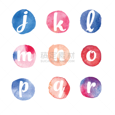 字母,圆形,水彩画,字母表次序,信函,现代,涂料,装饰物,儿童,绘制