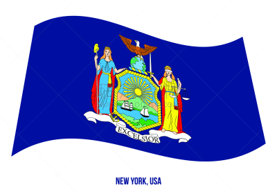 美国州旗,绘画插图,纽约州,美国,矢量,白色背景,亚利桑那州州旗,纽约,阿拉巴马州旗,美国东部
