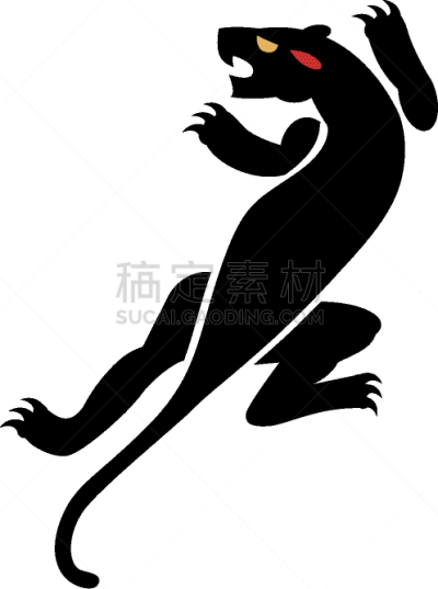 简单,白色,平坦的,暗色,野生动物,彪马,动物,美洲豹,咆哮
