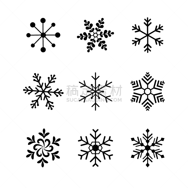 艺术,抽象,绘画插图,矢量,卡通,计算机图标,雪花,黑色,风格,高雅