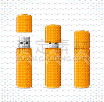 USB线,三维图形,黄色,动机,闪光灯照明,复杂,商务,计算机,写实,布置