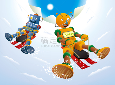 冬天,自动的,白昼,雪橇滑学,两个人,日光,可爱的,寒冷,休闲游戏,运动