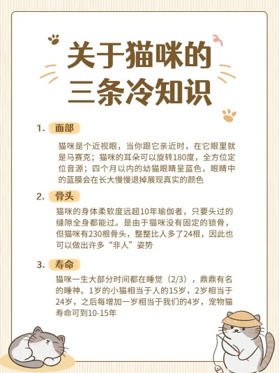 简约手帐风宠物知识科普小红书配图