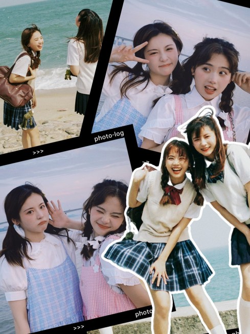 简约时尚宫格拼图晒照微信图片消息配图预览效果