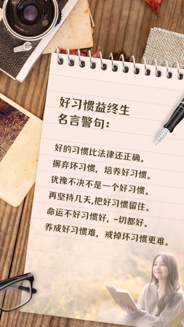 励志实景语录专题实景合成预览效果