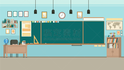 教室,黑板,钟,插画,椅子,木制,室内地面,书,学习,训练