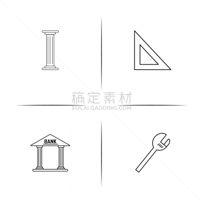 直的,建筑业,建筑体,图标,矢量,三角板,图像,标志,石洞壁画