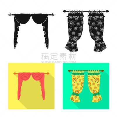 窗帘,符号,红色,材料,纺织品,缎子,美,设计,布置,收集