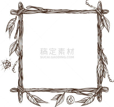 枝,正方形,边框,嬉皮士,柳条,边缘现象,机织织物,华丽的,图像,做