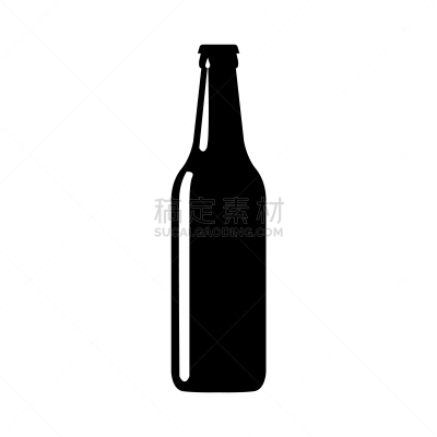 黑色,啤酒瓶,分离着色,白色,饮料,湿,含酒精饮料,液体,水滴,剪影