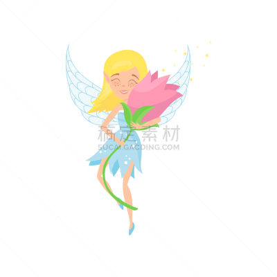 可爱的,粉色,自然美,仙女服,幻想,图像,公主,飞,花,想象